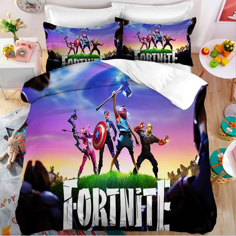Σετ Κλινοσκεπασμάτων Fortnite Κάλυμμα Παπλώματος Παιχνίδι Cosplay Κάλυμμα Κρεβατιού Υπνοδωμάτιο Κλινοσκεπάσματα Anime Καρτούν Μαξιλαροθήκη Διακόσμηση Δωματίου Χριστουγεννιάτικο Δώρο
