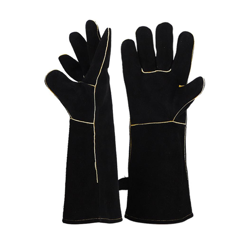 

Black Cowhide Insulated Welding Gloves Wide Application Excellent Heat Insulation And Fire