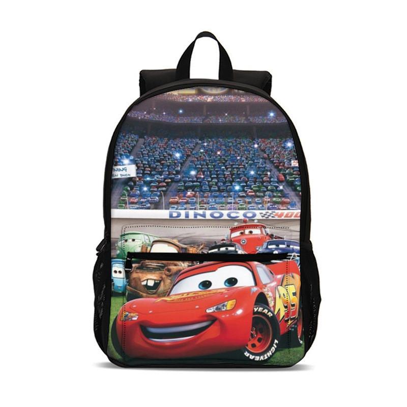 Cars Movies Cartoon Backpack For Kids With Nylon Material And Spacious Design
