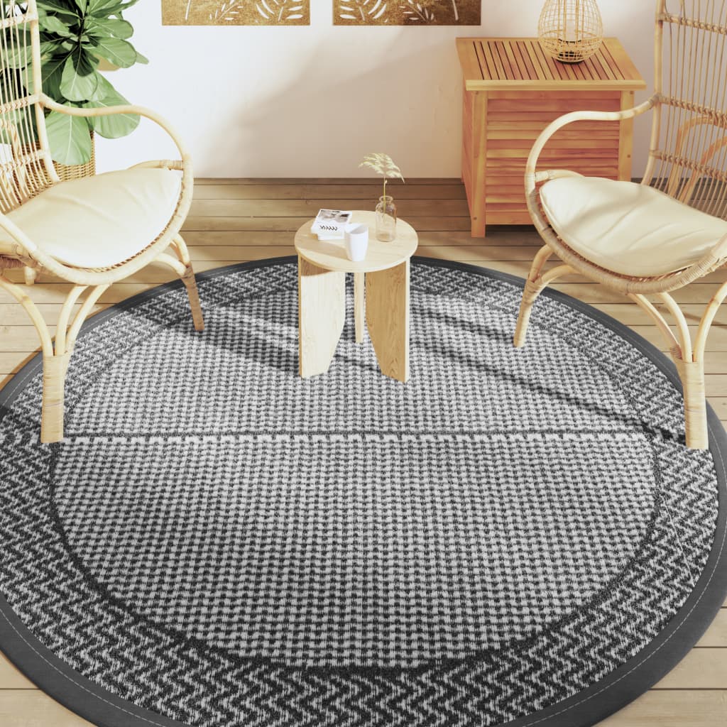 Outdoor Rug ARAKIL Grey Ø200 cm PP