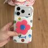 Early Spring Colorful Polka Dot Floral Stand Phone Case for iPhone 17, 16 Pro Max, 15, 14 - New Model