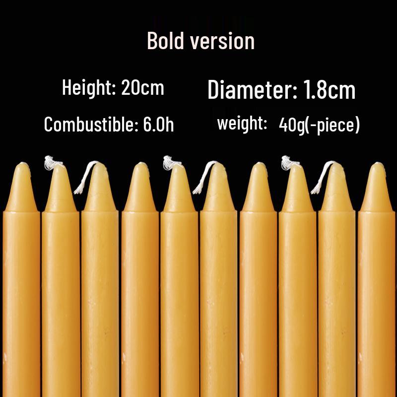 Red and White Long-Burning Smokeless & Odorless Emergency Candles for Power Outages & Disaster Prevention with Silk Flowers