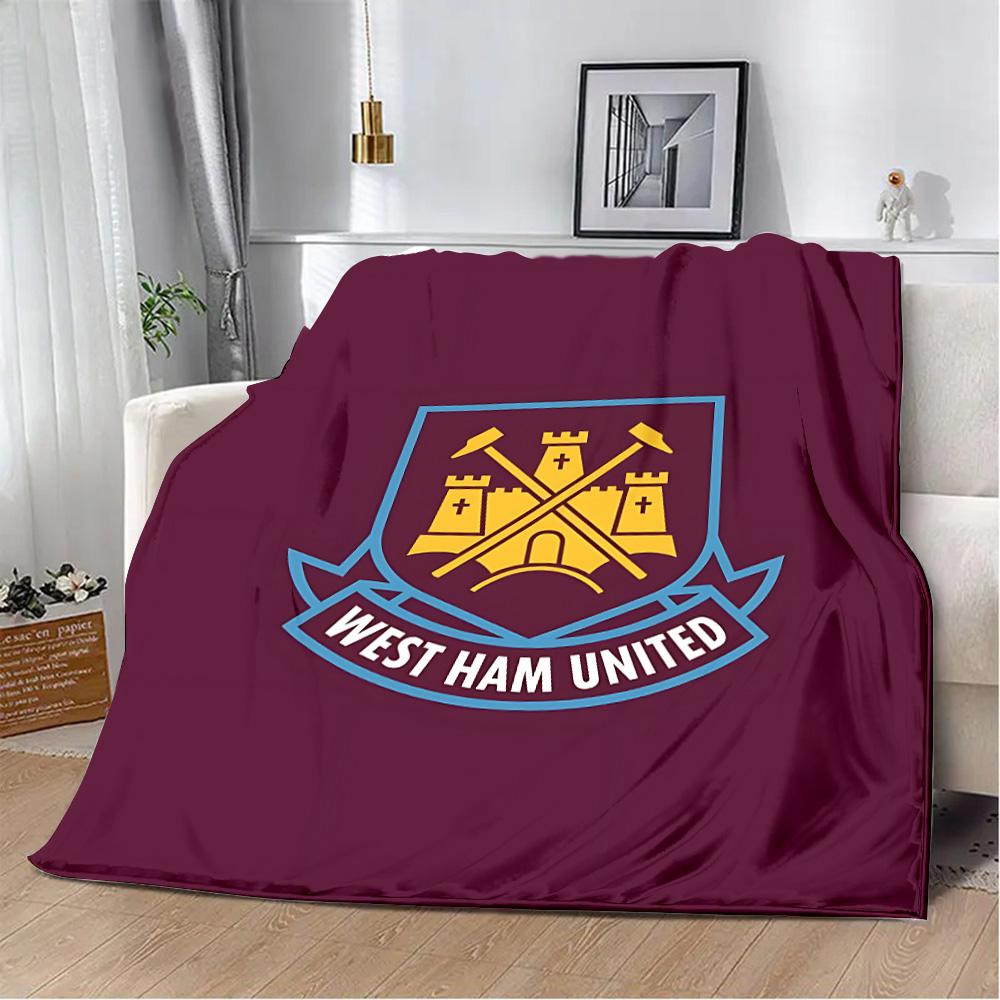 Hams Uniteds F.C Printed Blanket Picnic Blankets Warm Blanket Soft and Comfortable W-Wests Blanket Home Travel Birthday