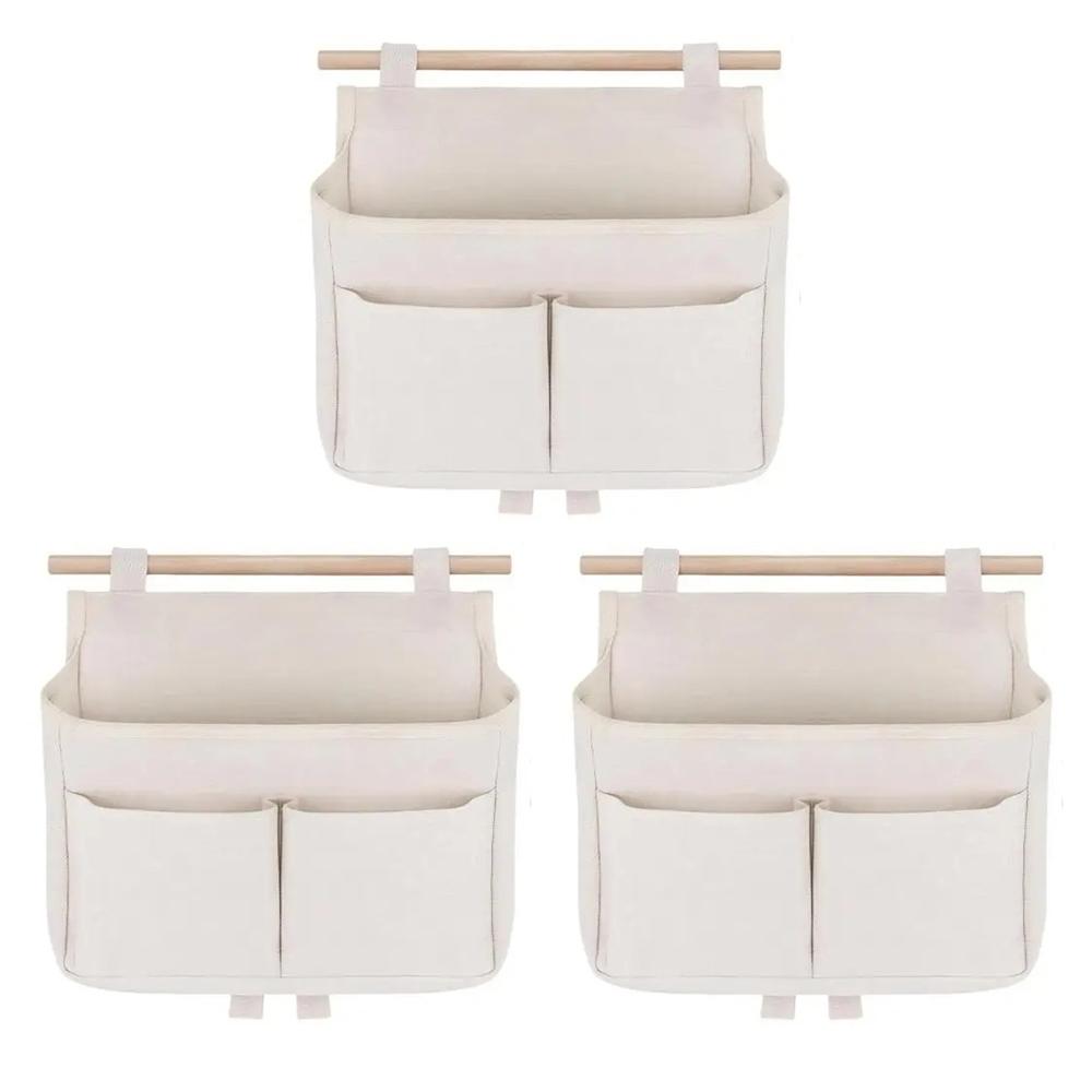 

3-Piece Set Large-Capacity Storage Bag Space-Saving Wonder Wall-Mounted Organiser for Hair Accessories Cosmetics and More