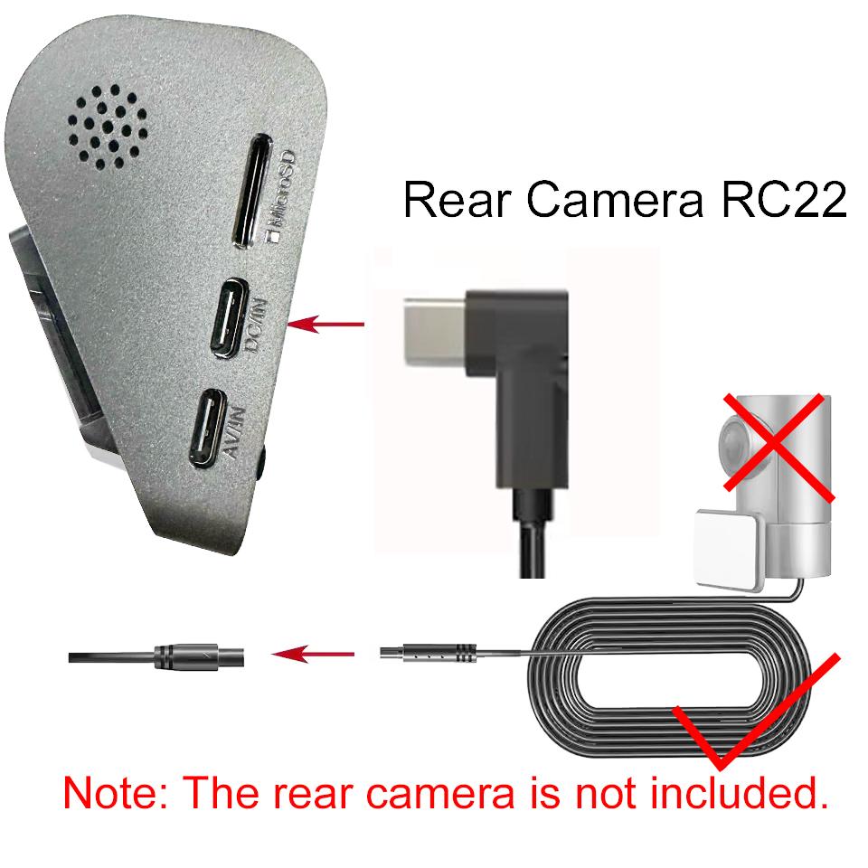 FOR 70mai Rear Camera Extension Cord Cable 5.5m for 70MAI Rear Camera RC22 / RC24  / RC21 rear photography connection line