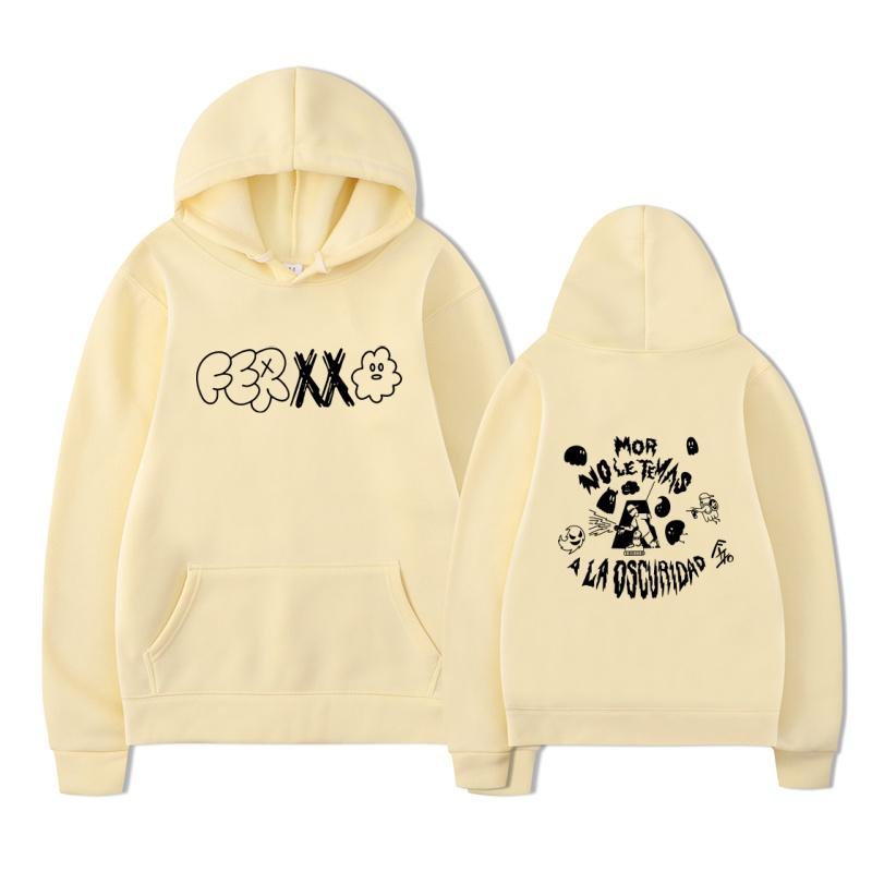 2025 New Feid Ferxxo Hip Hop Men's Pattern Printed Hoodie Retro Music Album Hoodie Ferxxo Hoodie Street Wear