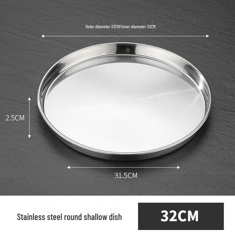 ZLIII Stainless Steel Round Shallow Plate