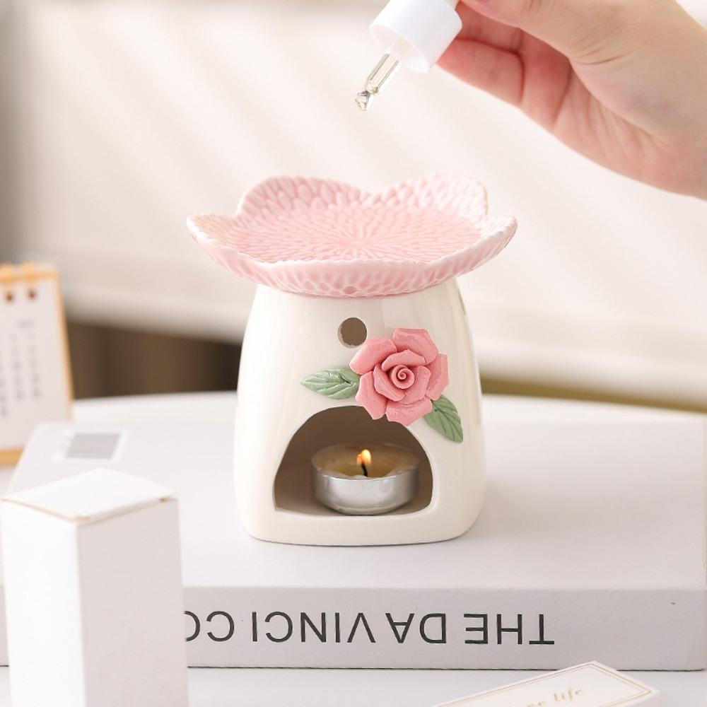 Eco-Friendly Flower Aromatherapy Stove Heat Resistant Essential Oil Diffuser  Yoga Room