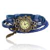 Watch for Women Women Retro LeatherWinding Bracelet Leaf Pendant Watch  Dial Design Leather Strap Accessories for Women
