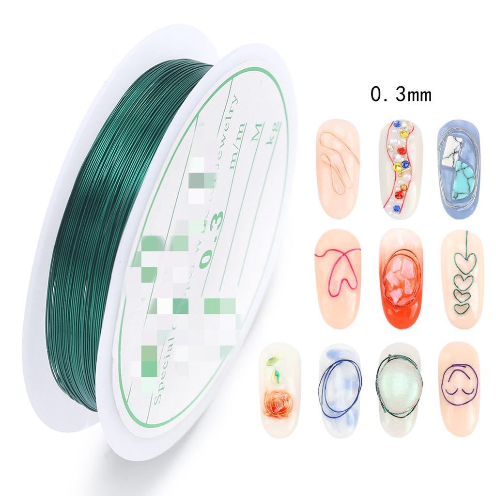 Nail Art Decorations Copper Wire Plating Copper Wire Nail Art DIY Tool Gold Silver 3D Nail Tips Nail Jewelry Manicure Decoration