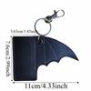 PU Leather Bat Pouch Keychain Black Wing Design Gothic Lipstick Holder  Car Keyring