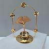 Exquisite Nordic Candle Holder Light Luxury Metal Candlestick Ginkgo Candle Holder  Living Room