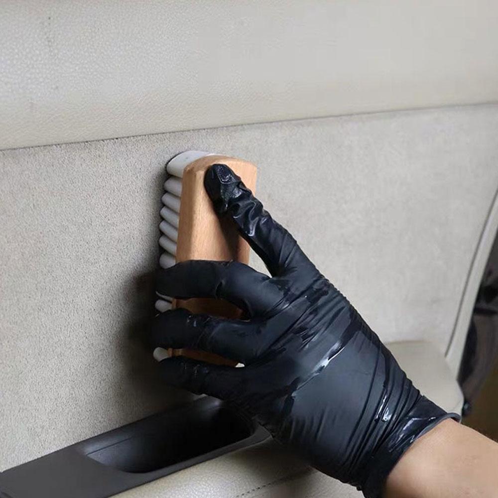 Car Interior Parts Cleaning Brush Alcantara Suede Deerskin Plush Fabrics Beauty Care Brush Detailling Car Upholstery Clean Tool