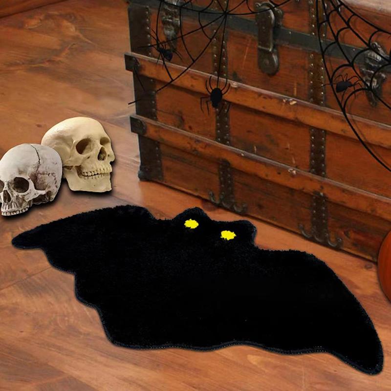 1 Stück Kristall Samt Fußmatte Alien Halloween Fußmatte Horror Party Schwarzes Spinnennetz Eingangstürmatte Eingangsbereich Dekoration Fußmatte