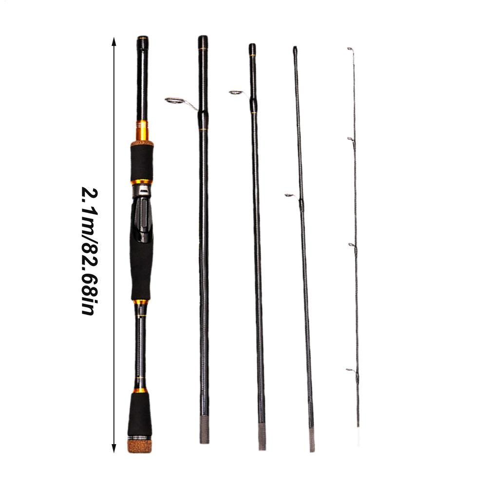 2.1m Lure Fishing Rod Carbon Fiber SpinningCasting Fishing Rod Removable High Sensitivity Gear For Trout Bass