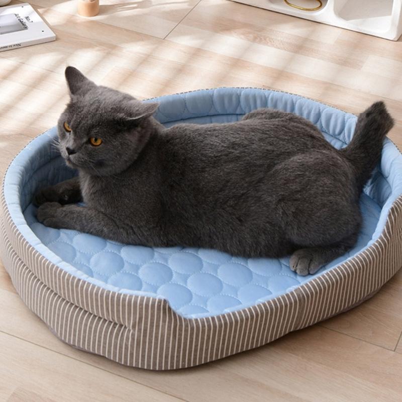 Pet Cooling Bed Summer Cats Bed Cats Dog Sleep Bed Indoor Sofa for Cats for Indoor Home & Travel Bed