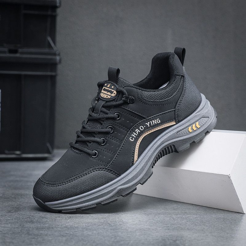 Men's shoes spring new platform comfortable outdoor hiking shoes Korean version trend lightweight breathable sports shoes
