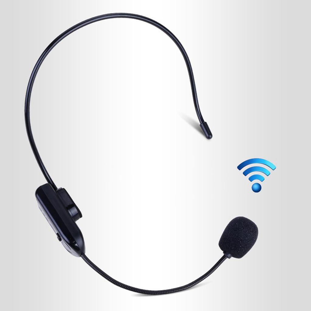 FM Wireless Microphone Headset High-definition Digital Tube Display Frequency Microphone Headset 15-20m/49-65in