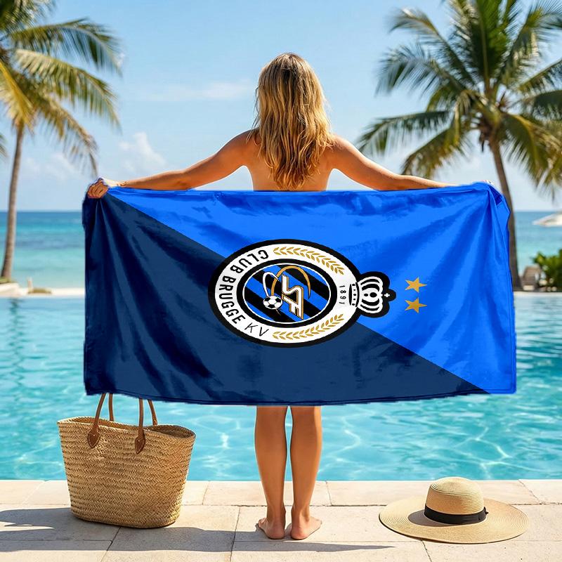 Club Brugge FC Stampa Asciugamano da Spiaggia Quick Dry Microfibra Assorbente Portatile da Viaggio Asciugamano da Nuoto