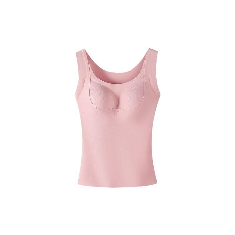 German Seamless Warm Vest for Women with Chest Cushion Winter One-piece Top for Wearing Inside Thick Base Underwear