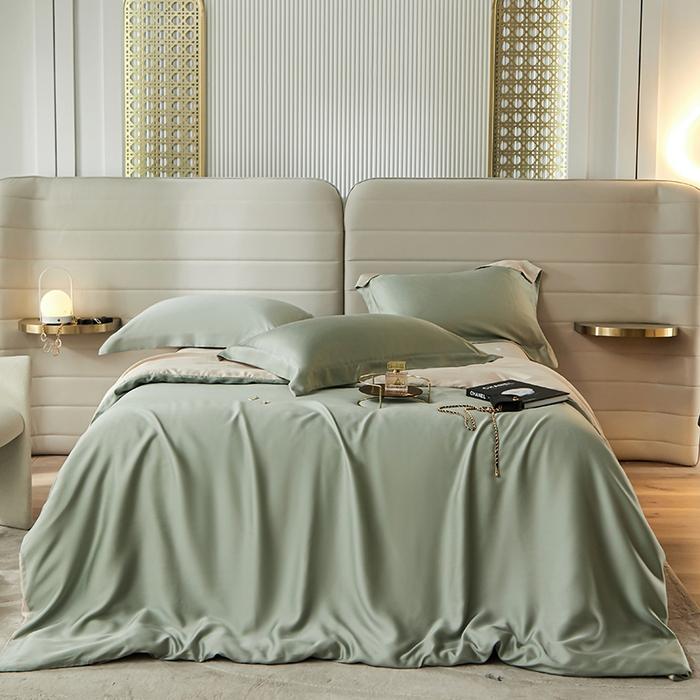Queen Size Soft Silky Skin Friendl Sleeping Naked Lyocell Bedding Set  Duvet Cover Set Bed Sheet Pillowcases