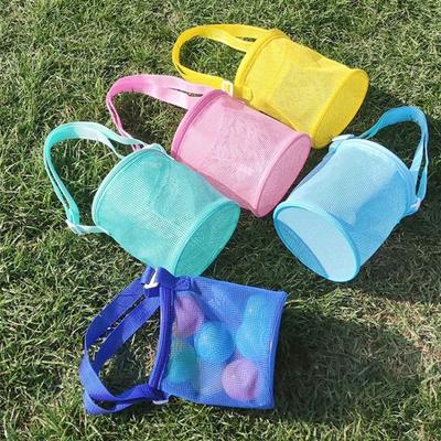 Net Yarn Shell Storage Bag Round Shape Cosmetic Organizer Toy Collection Bag Finishing Collection Adjustable Shoulder Strap