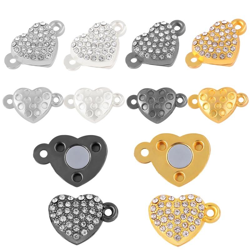 Useful Necklace Bracelet Connector Buckle Extender Connector Hook Rhinstone Magnetic Clasps New Accessories Silver Gold DIY