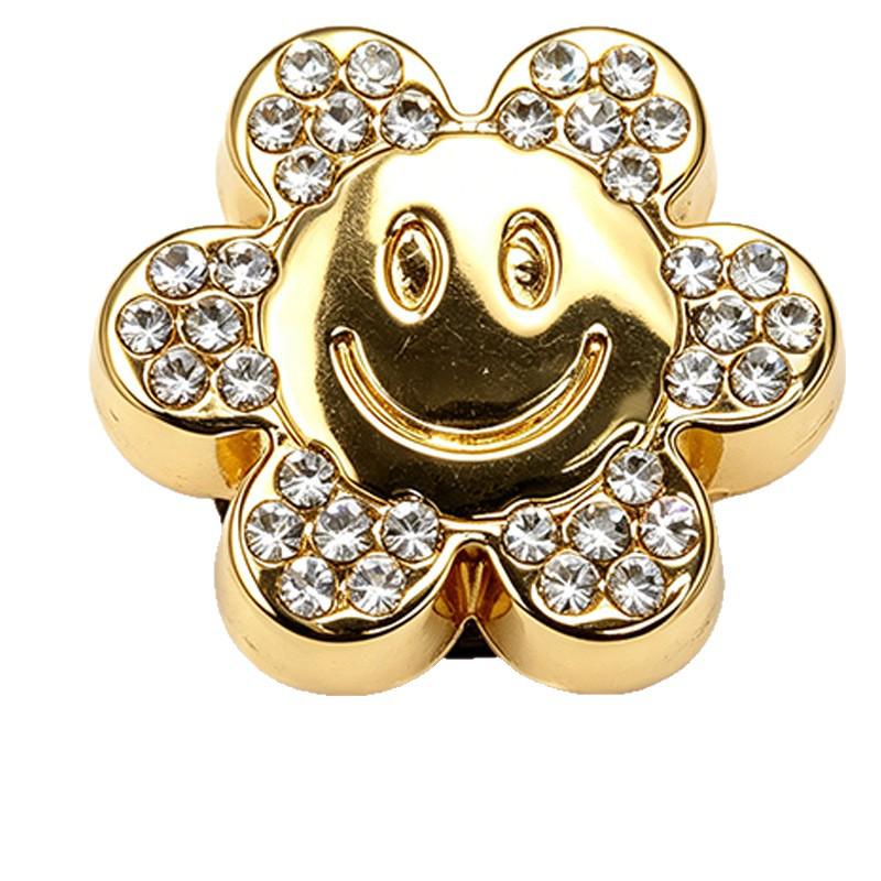 Metall Basketball Diamant Blume Schuhschnallen und Zubehör