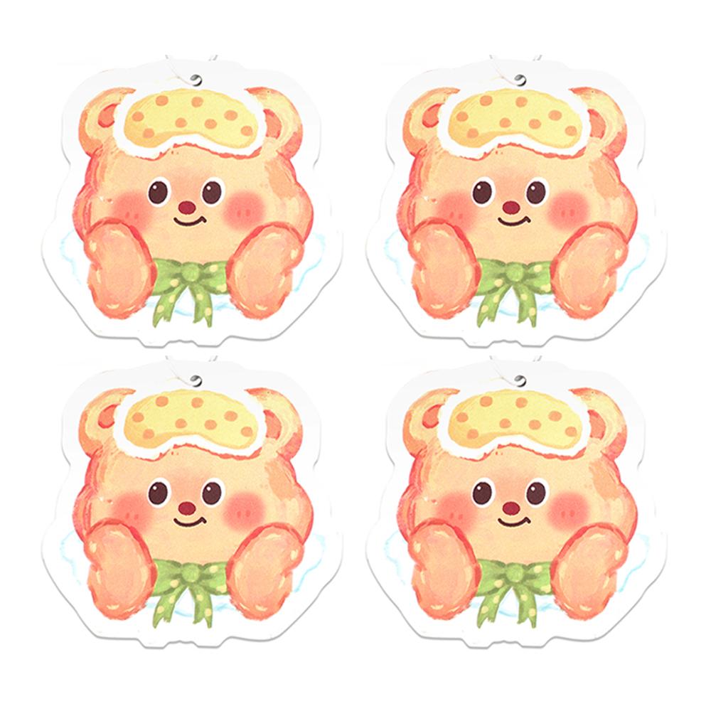 Niedlicher Bär Auto Parfüm Scheibe Auto Rückspiegel Dekoration Duft Baumwollpapierkarte Zuhause Auto Geruchsentfernung Dufttabletten