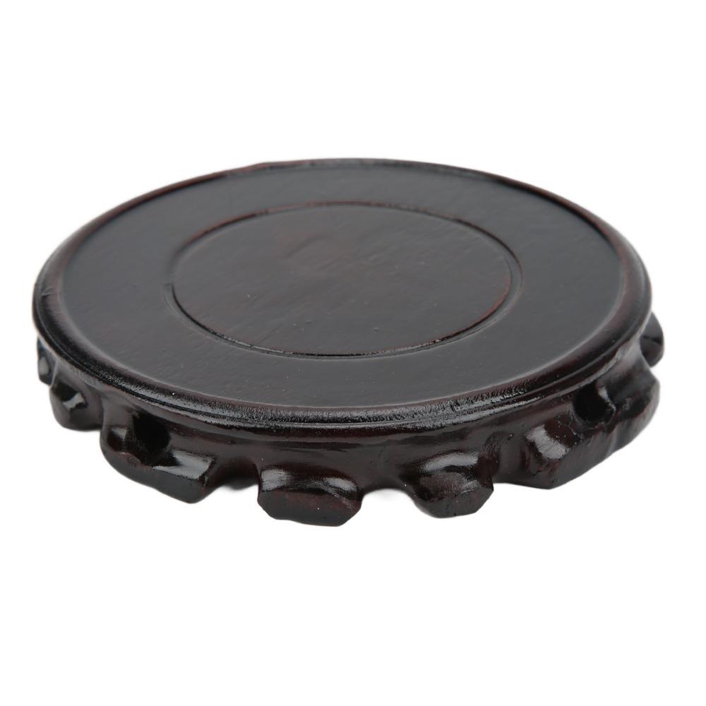 Carved Wooden Display Stand Round Wooden Pedestal Base Pedestals Round Wooden Base Home Decoration