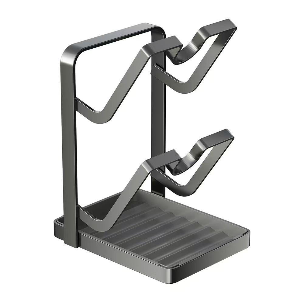 Save Space Kitchen Pot Lid Storage Rack Upright Countertop Pot Lid Holder  Kitchen Utensils