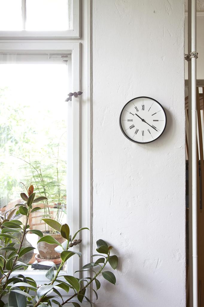 Lemnos Wall Clock Radio Analog Wooden Frame Clock Tower Clock Roman Lemnos 300 KK17-13B