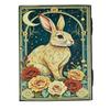 Bunny Rabbit Leather Grimoire Journal: Handmade Deckle Edge Paper
