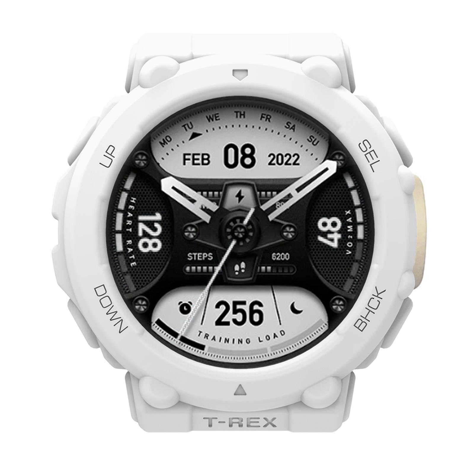 

Для Huami Amazfit T-Rex 2 Силіконовий чохол Порожня захисна накладка для годинника White