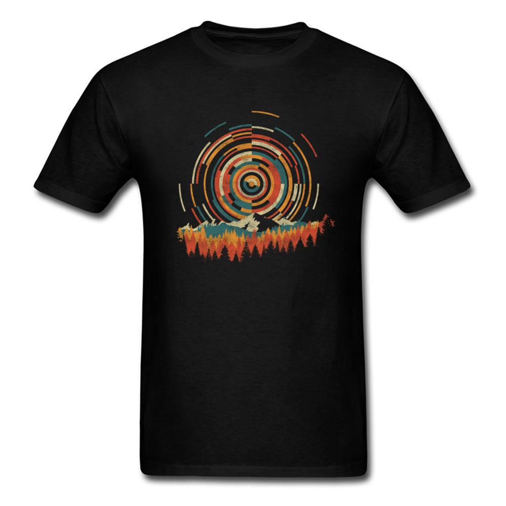 Geometry Of Sunrise T-shirt Men Tshirt Vintage T Shirt Design Young Style Tops 80s Cotton Clothes Music Lover Hip Hop Tees S разноцветный