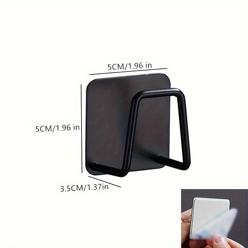 1PC Kitchen Sink Stainless Steel Sponge Rack, No Drilling Required Wall Mount Design with Double Hooks Ideal for Sponges and Gadgets