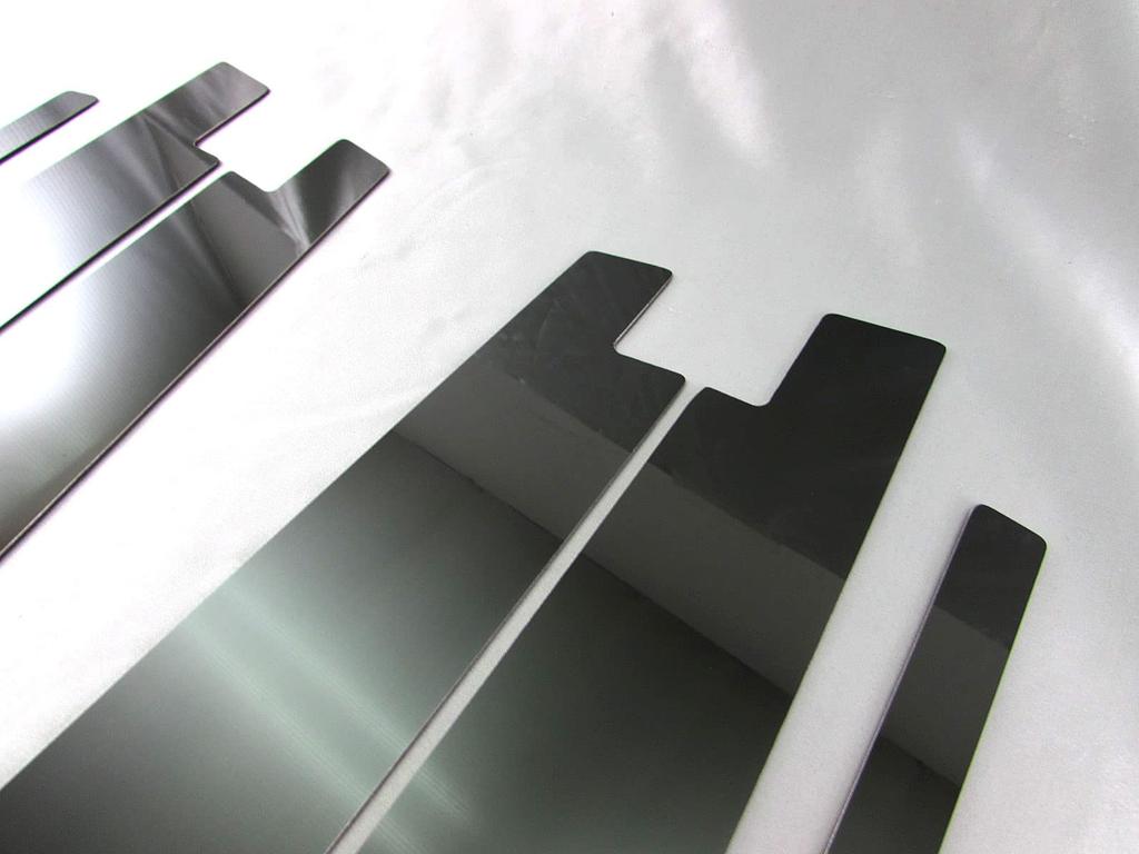 BRIGHTZ Finish Stainless Steel Black Plated Pillar Panels with Visor for Skyline V37 Ultra-Mirror (6-Piece Set) (RV37, HV37, HNV37, YV37, ZV37)