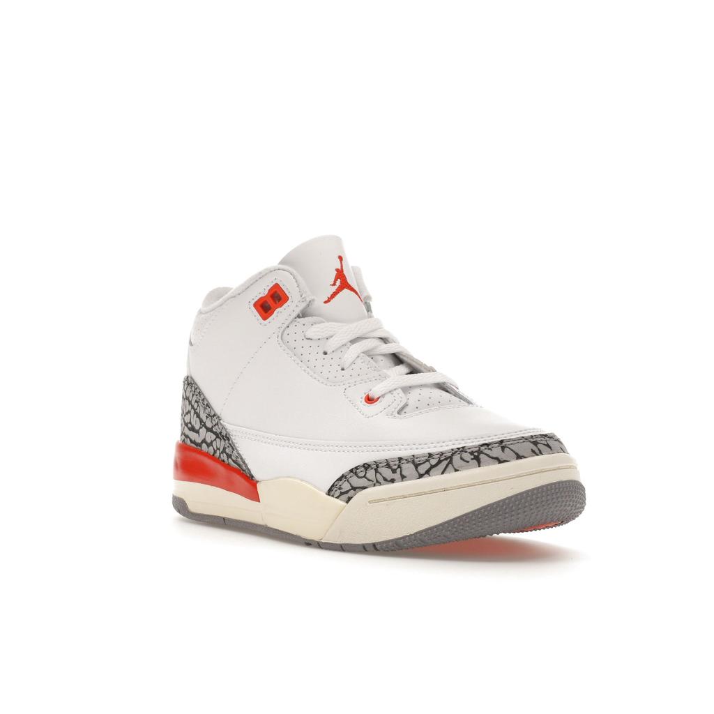 Jordan 3 Retro TD White Orange Kids Shoes FQ9174-121