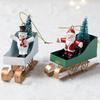 Retro Santa Claus Pendant DIY Crafts Cartoon Elk Doll Hanging Decor Iron Cute Christmas Tree Ornaments Home 2026 New Year Gift