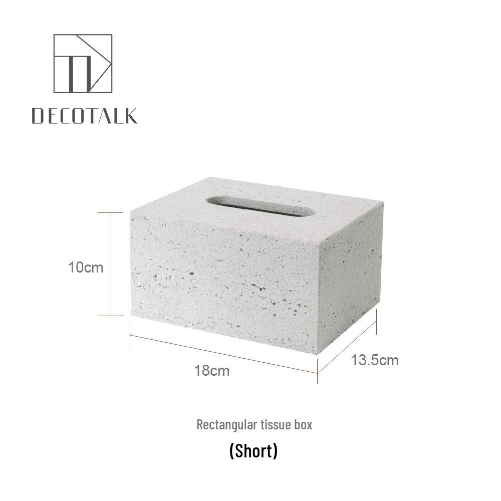 Wabi-Sabi Yellow Sandstone Tissue Holder: Natural Cave Stone Bathroom Box