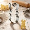 6pcs Easter Stainless Steel Cookie Cutter | Happy Bunny Baking Tool for Biscuits and Rice Balls, 304 Stainless Steel