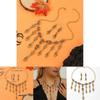 Halloween Skeleton Pendant Necklace And Earrings With Geometric Design For Women