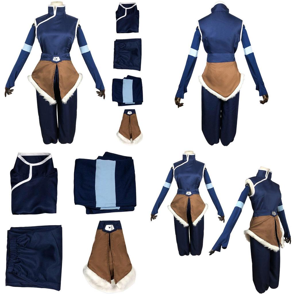 Set Completo Traspirante Costume Avatar La Leggenda di Korra Per Cosplay e Feste