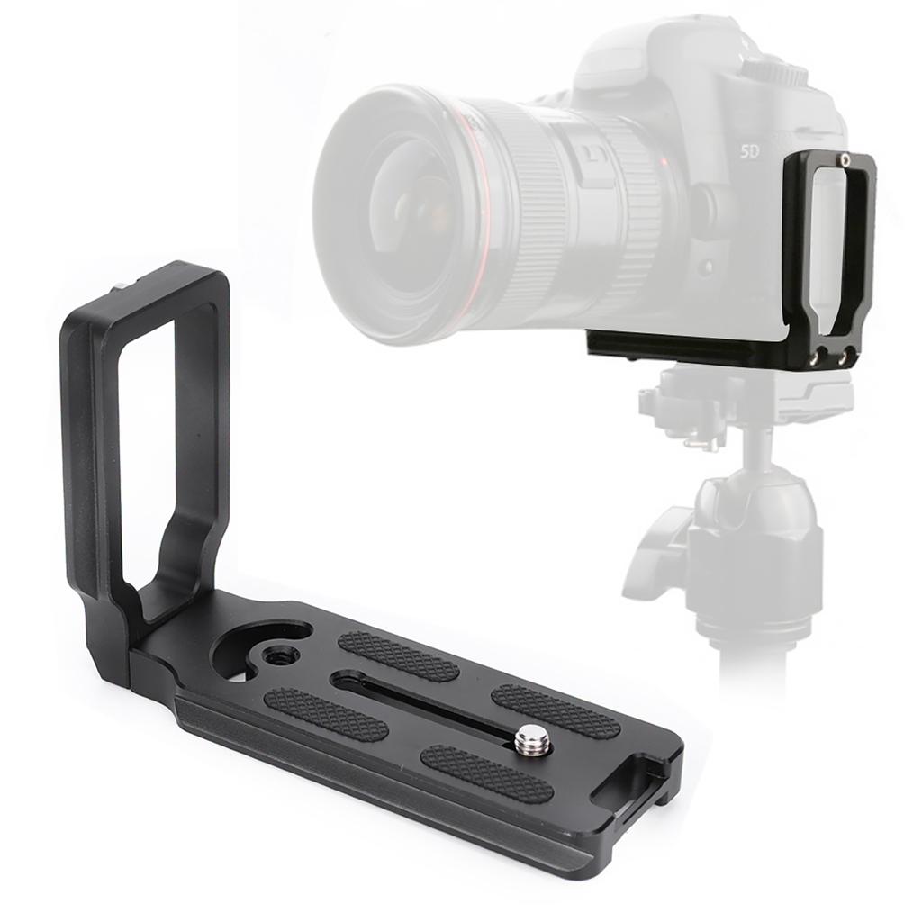 Black Aluminum Alloy Quick Release Plate Hand L Shape Bracket Accessory for Canon EOS 5D Mark II