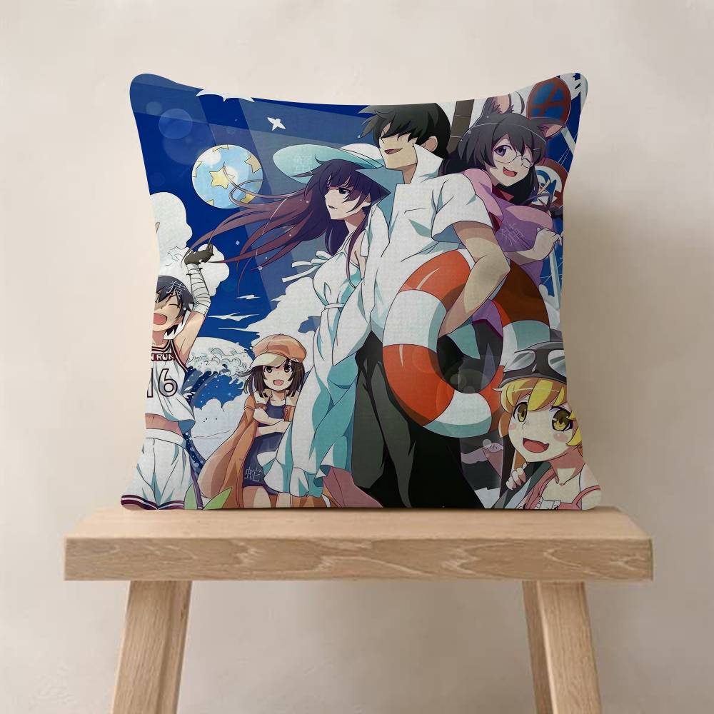 Monogatari Poster Classic Vintage 4545cm Cushion Cover Pillow Cover Decor Pillowcase Home Pillowcase For Couch Pillow