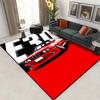 Classic Car Design Area Rug Vintage Style Carpet for Living Room and Bedroom Non-Slip Creative Floor Mat Home Decor Washable