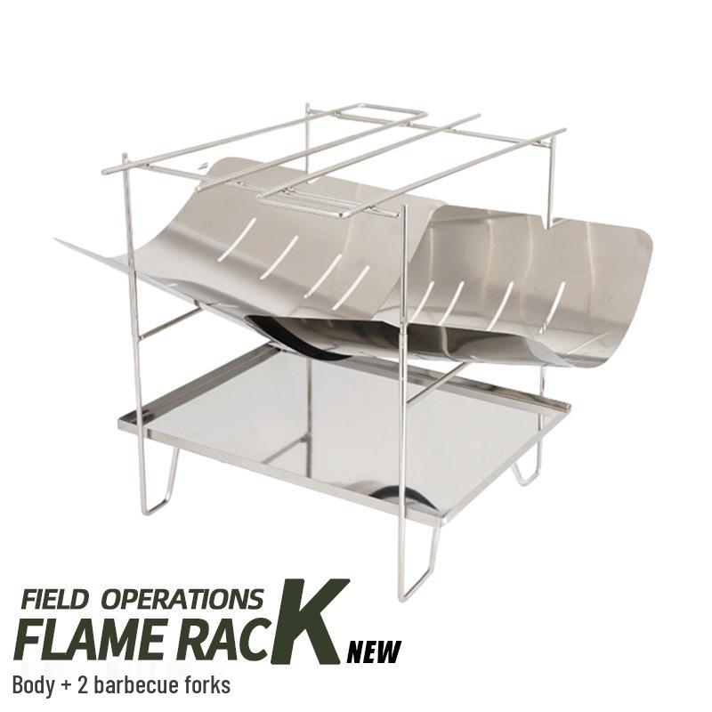 Ultra-Light Foldable Portable Barbecue Fire Pit and Stove