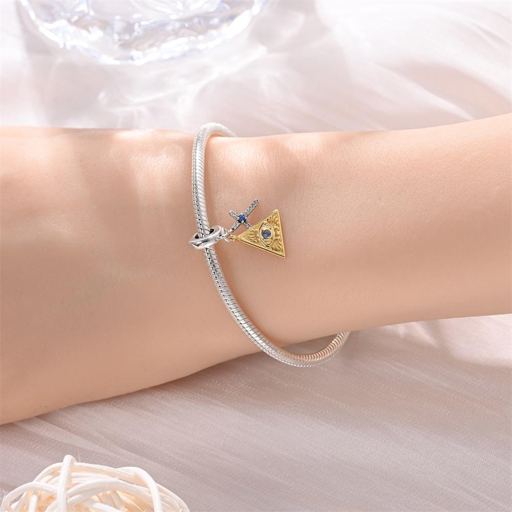 Copper Egyptian Symbol Amulet Pendant Ankh Eye Of Horus Charm Fit Original Charms Bracelet Women Diy Jewelry Gift