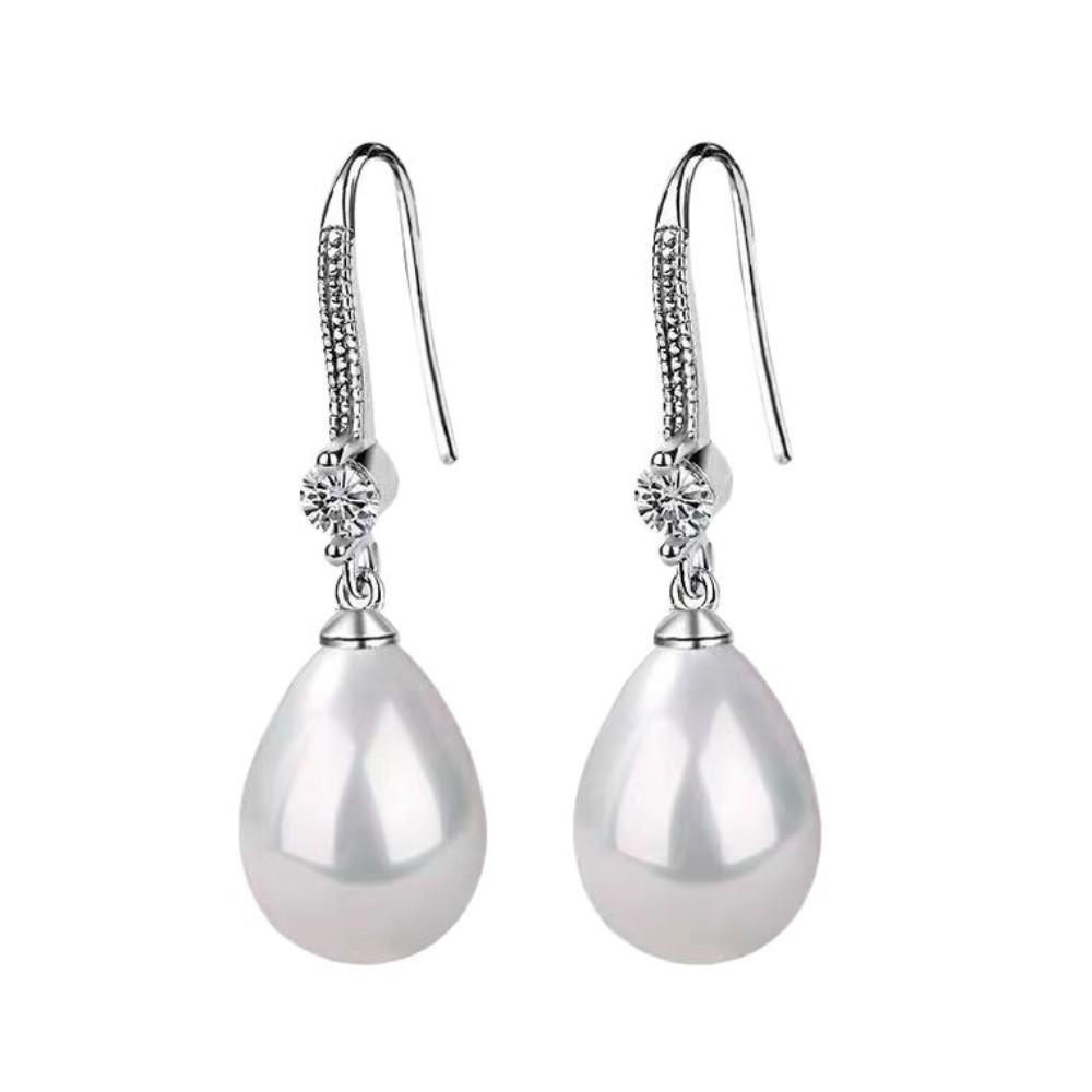 1 Pair Water Imitation Pearls Drop Earrings Round Stud Earrings Fashion Pearl Earrings  Women Gift