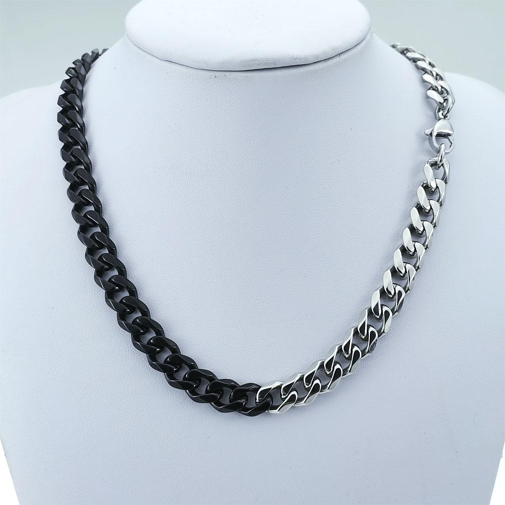 New 316L stainless steel primary colors and black dual Hip hop necklace Jewelry